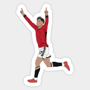 Alejandro Garnacho Goal Celebration Sticker